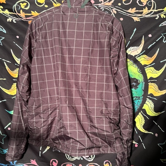 Sunice  Men’s Typhoon Zephal Golf Rain JacketFull Zip Brown Check Windbreaker Sm - Picture 5 of 7